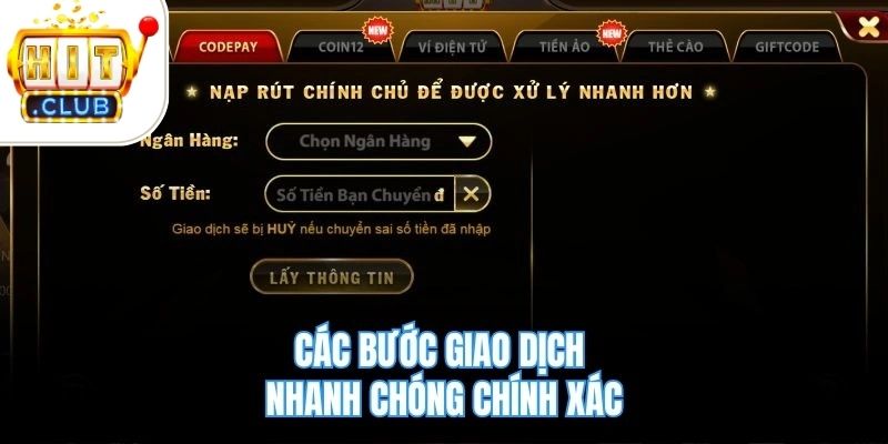 Các bước giao dịch nhanh chóng chính xác